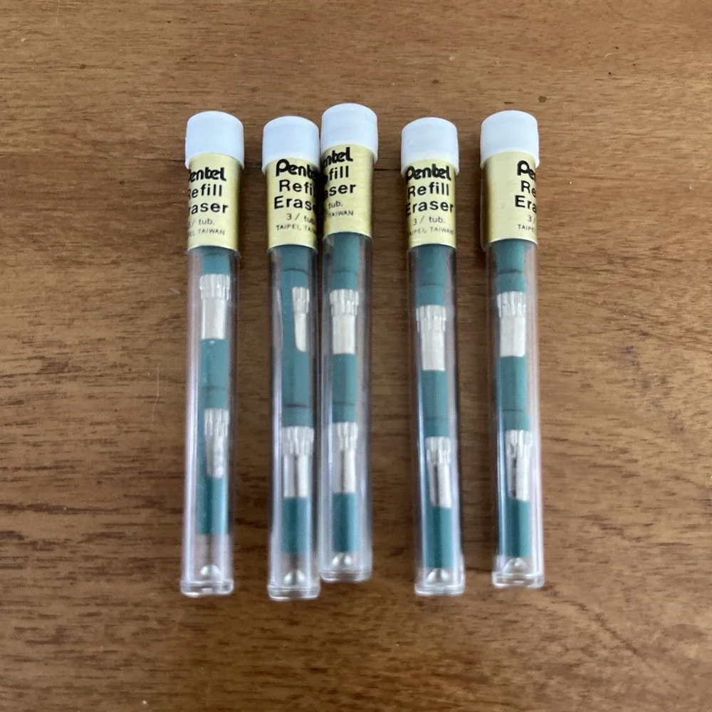 Pentel Automatic Pencil Refill Erasers Z2-1 Total Lot of 18 Total 6 Tubes 3 ea